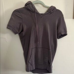 Purple Short Sleeve Hoodie